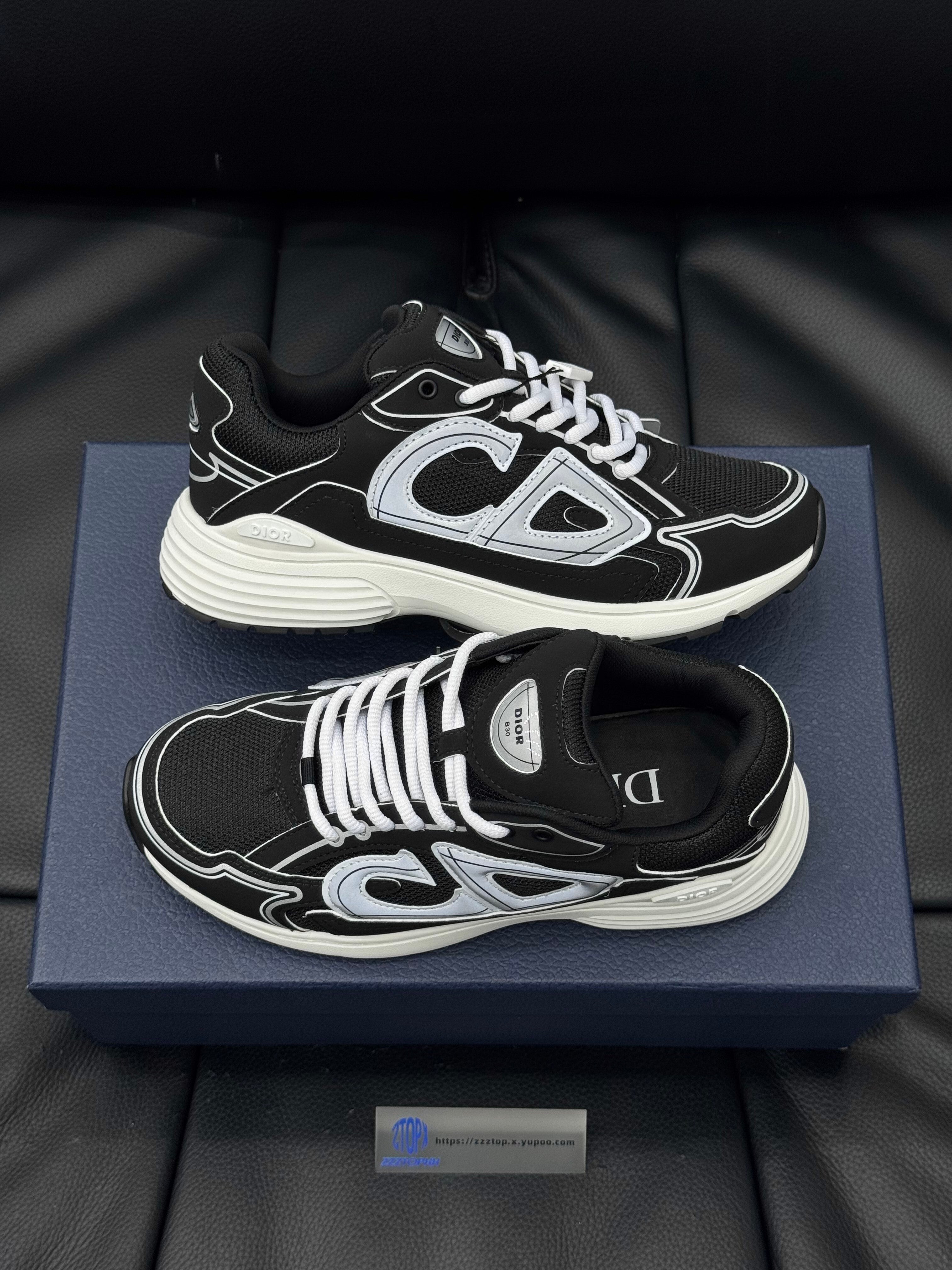 B30 Black and white Dior sneakers