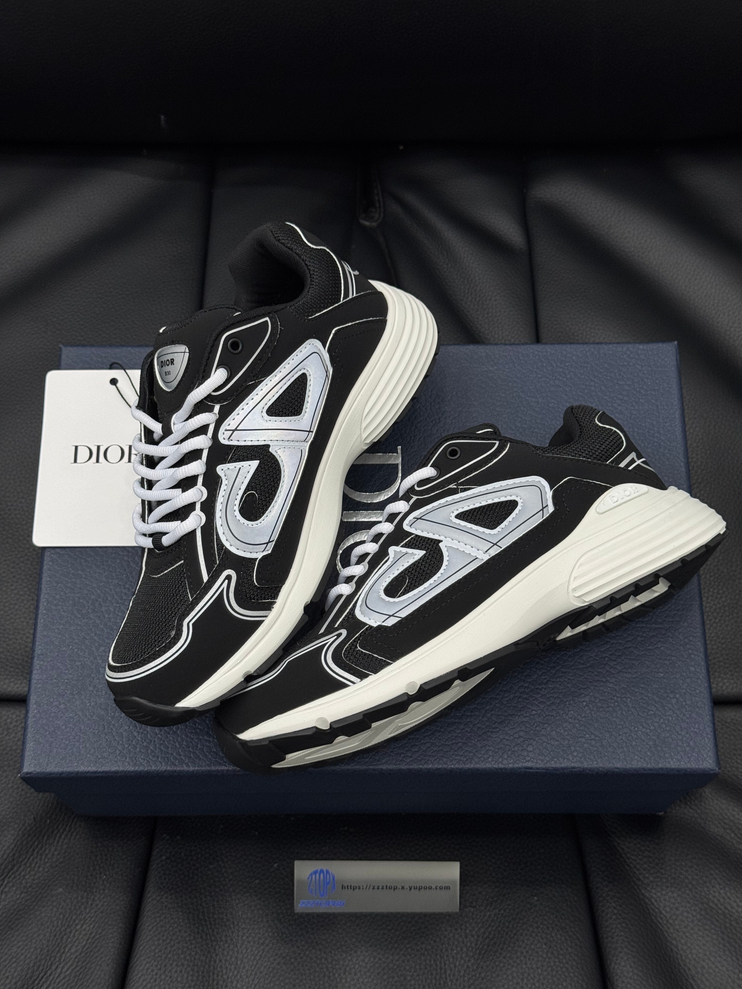 B30 Black and white Dior sneakers