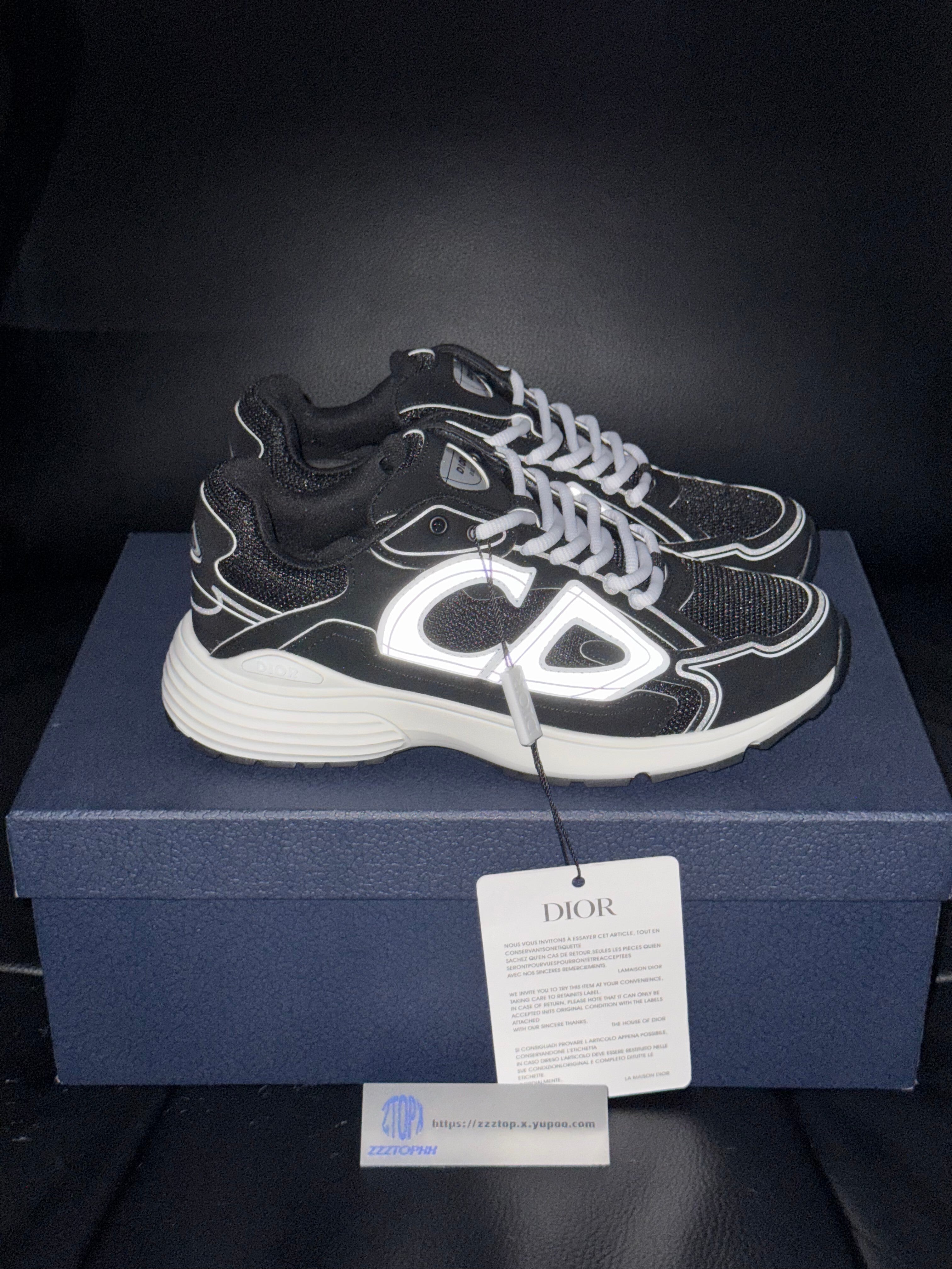 B30 Black and white Dior sneakers