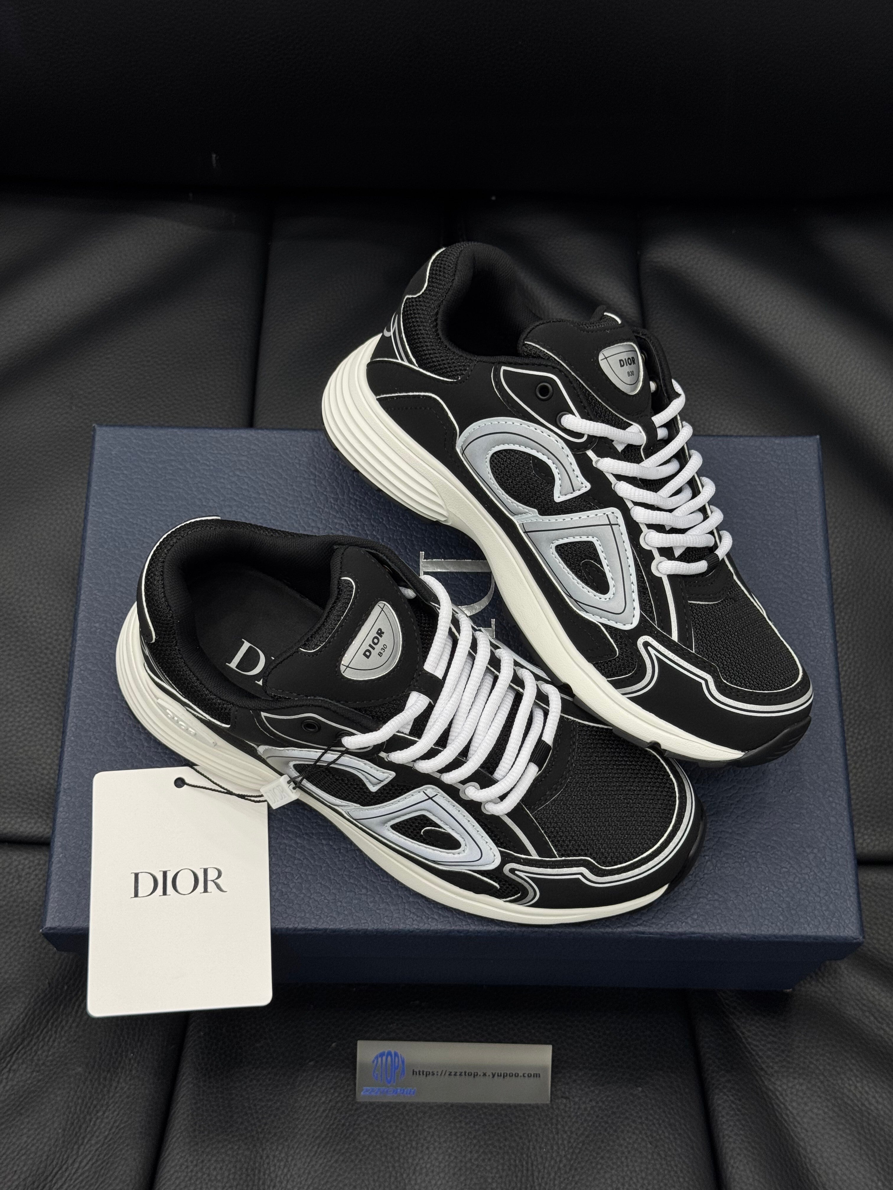 B30 Black and white Dior sneakers